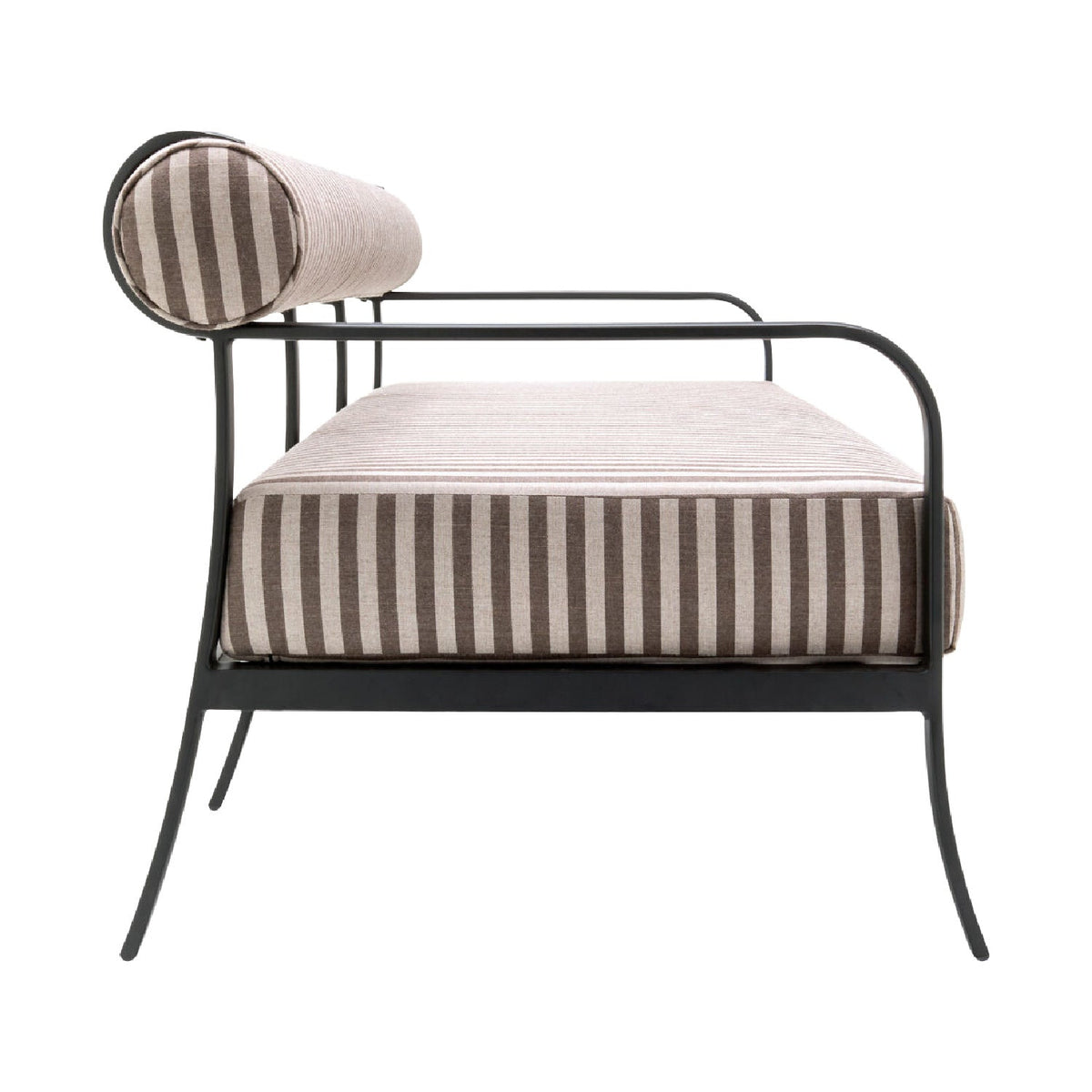 Modern European furniture - Black Aluminum Outdoor Sofa - www.oroa.com