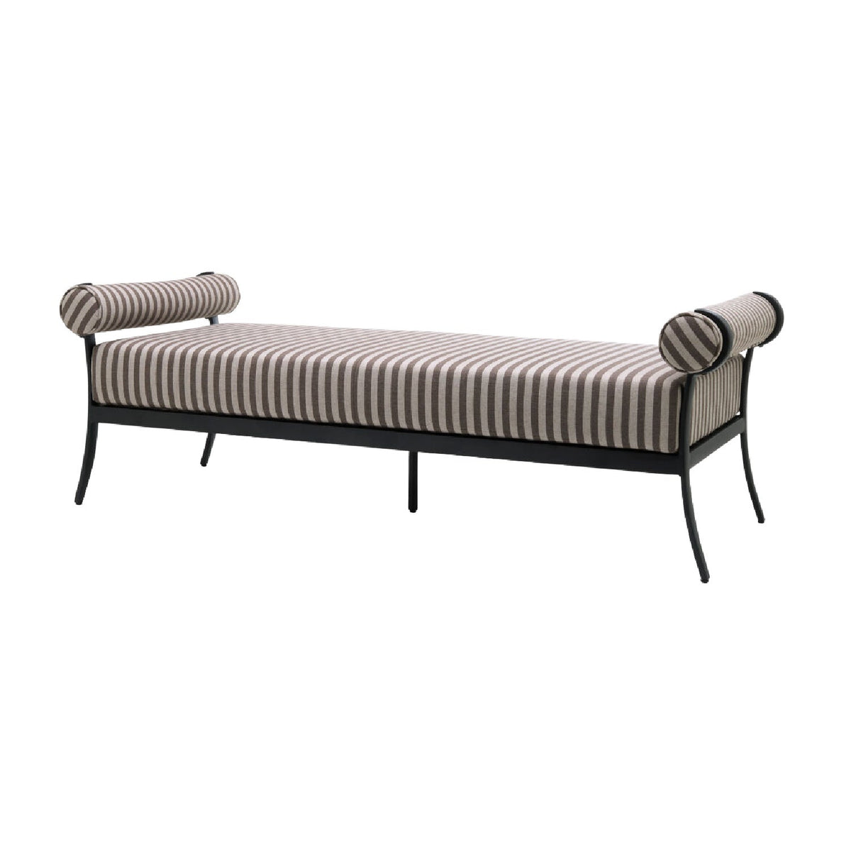 Modern European furniture - Black Aluminum Outdoor Bench - www.oroa.com