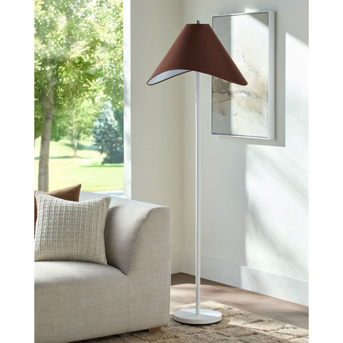Modern European furniture - Cotton Shade Accent Floor Lamp - www.oroa.com