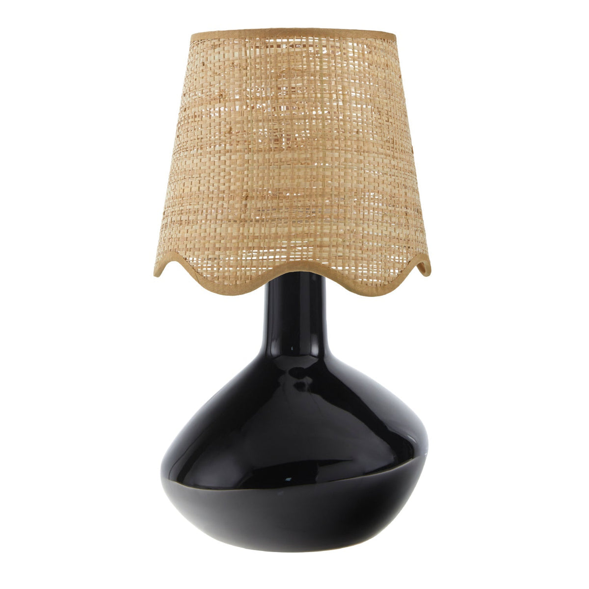 Modern European furniture - Wavy Rattan Accent Table Lamp - www.oroa.com