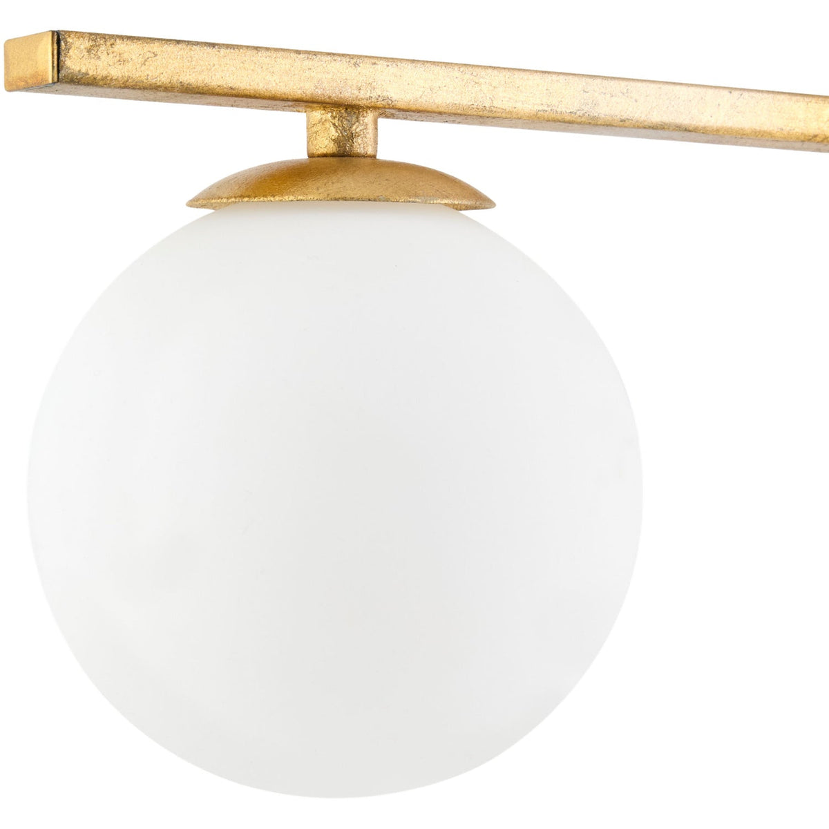 Modern European furniture - White Glass 5-Light Linear Chandelier - www.oroa.com