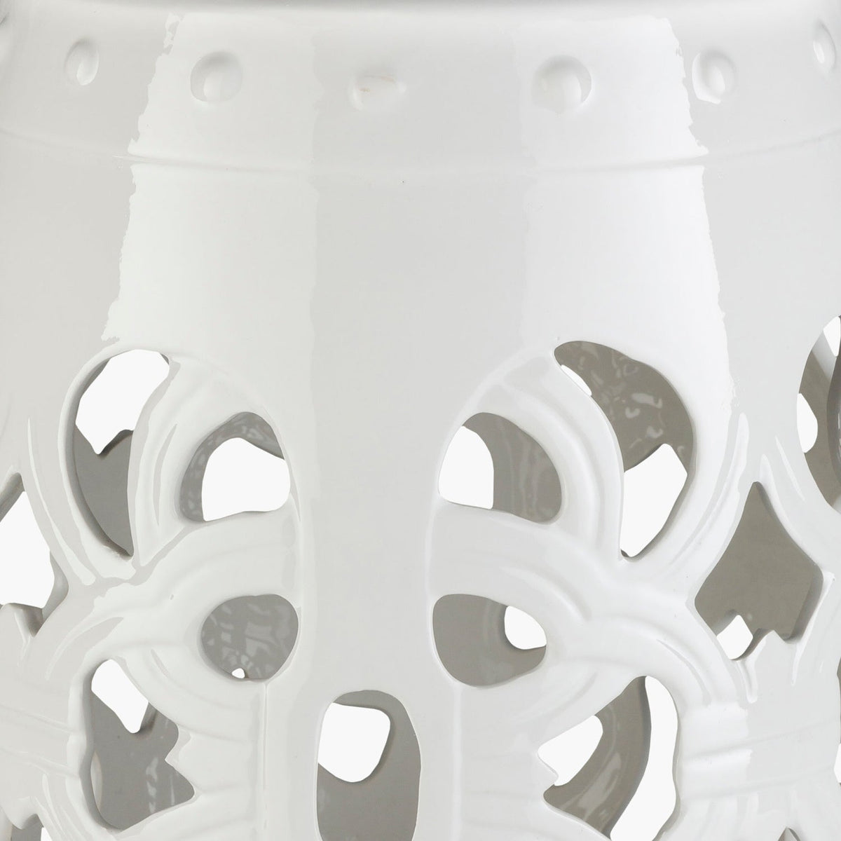 Modern European furniture - Openwork Glazed Ceramic Garden Stool - www.oroa.com