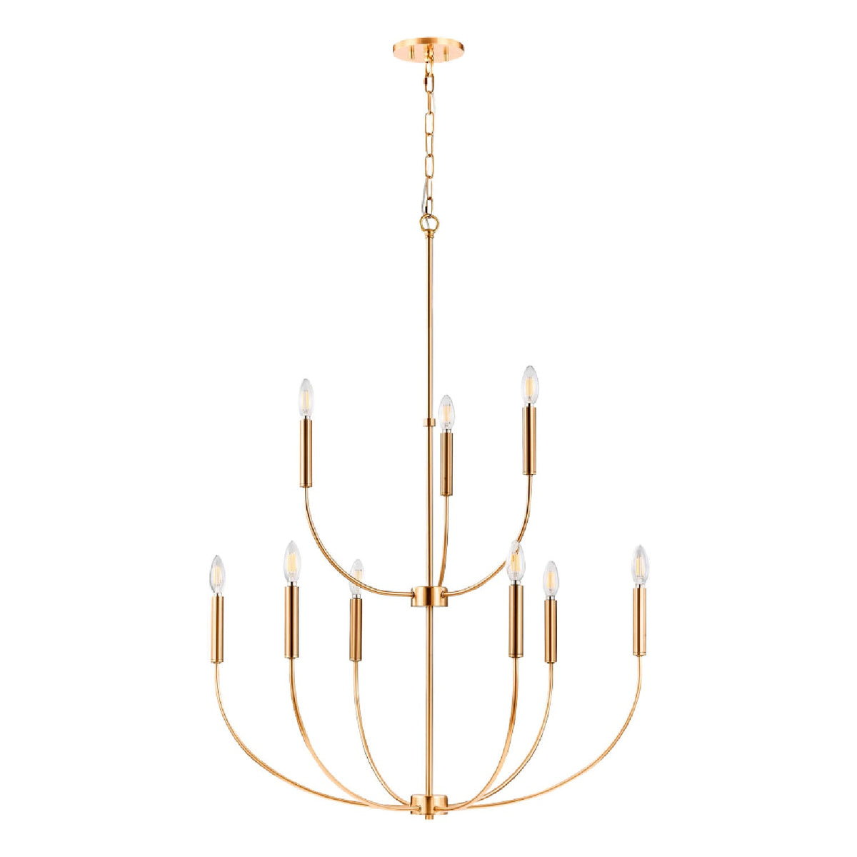 Modern European furniture - Gold 9-Light Chandelier - www.oroa.com