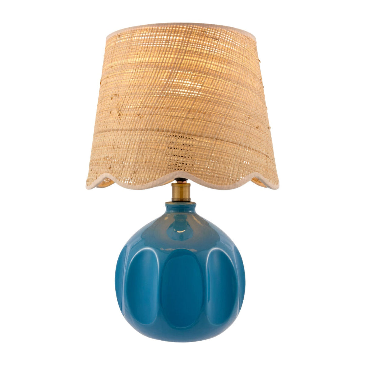 Modern European furniture - Wavy Rattan Accent Table Lamp - www.oroa.com