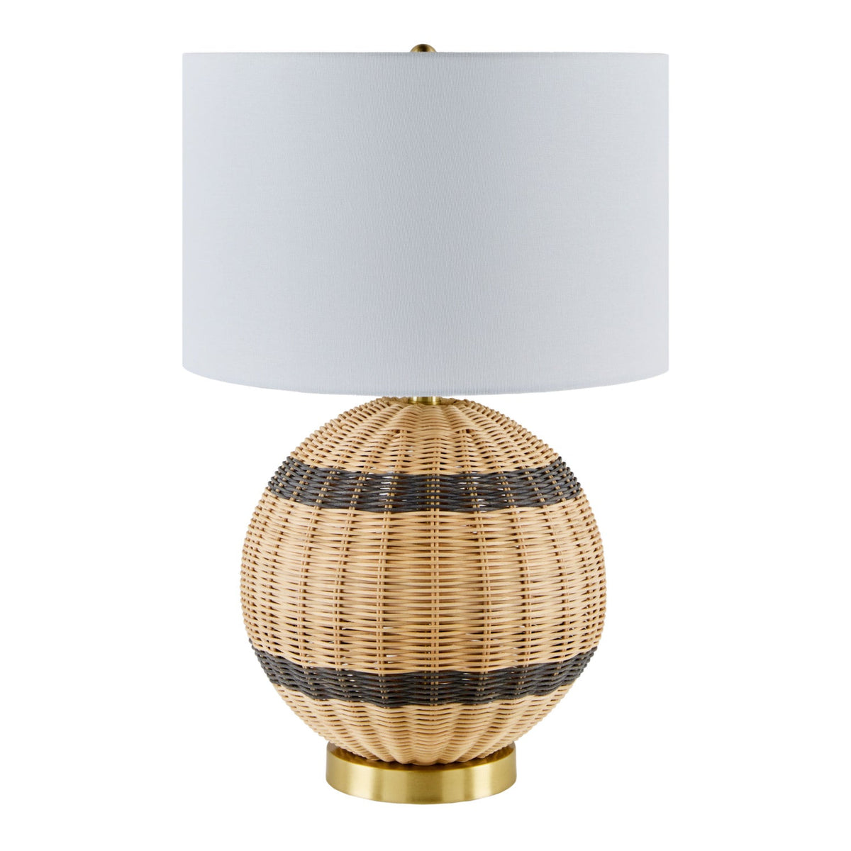 Modern European furniture - Round Rattan Base Table Lamp - www.oroa.com