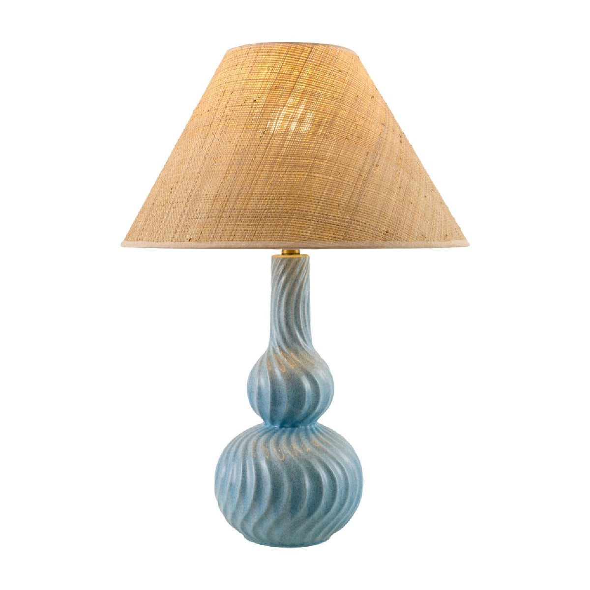 Blue Ceramic Accent Table Lamp | Kuda Home Baska