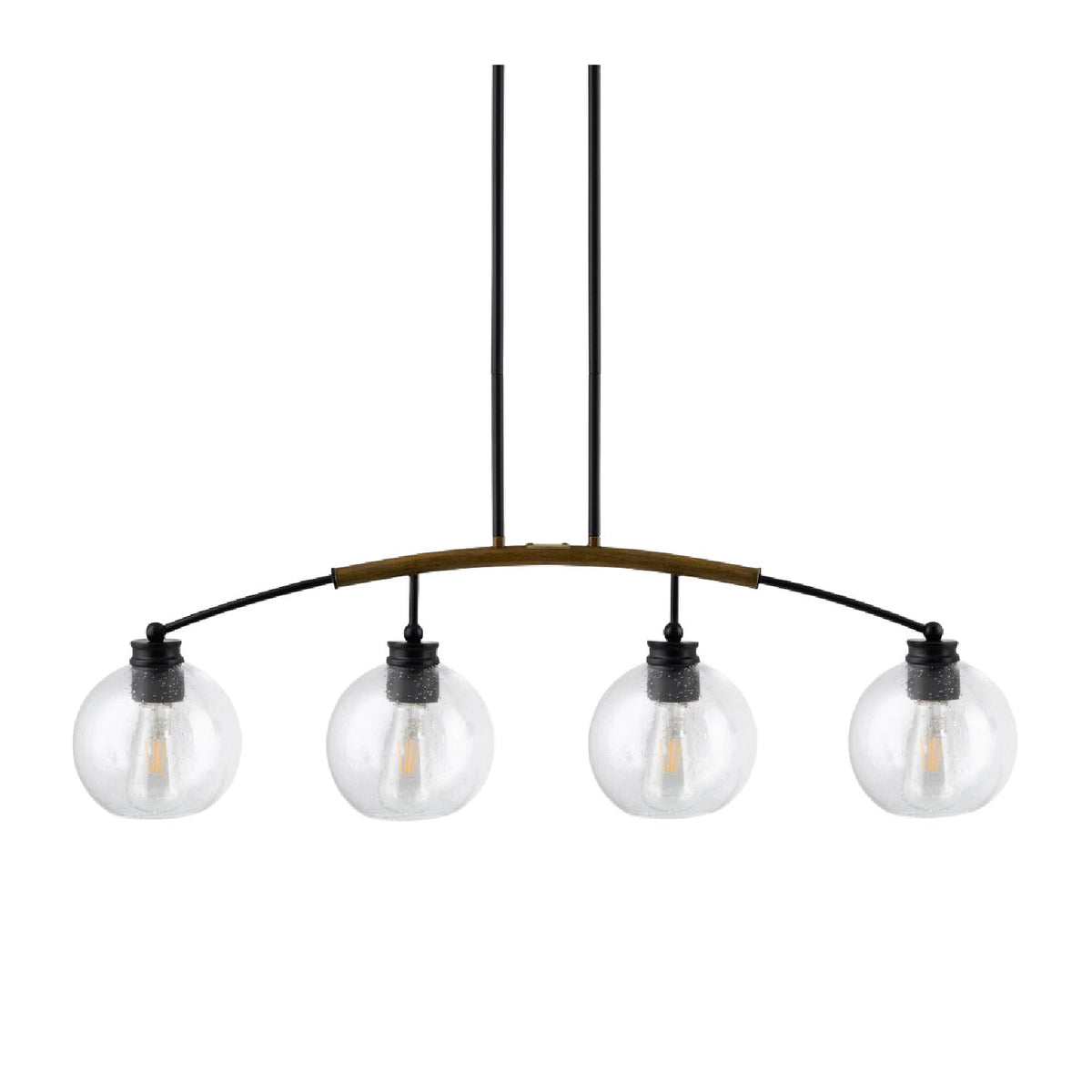 Modern European furniture - 4-Light Clear Glass Linear Chandelier - www.oroa.com
