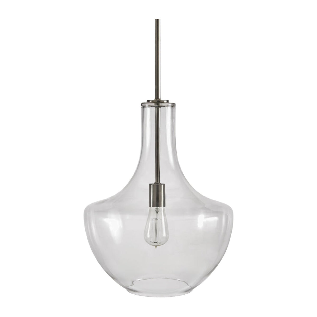 Modern European furniture - Clear Glass Silver Pendant Light - www.oroa.com