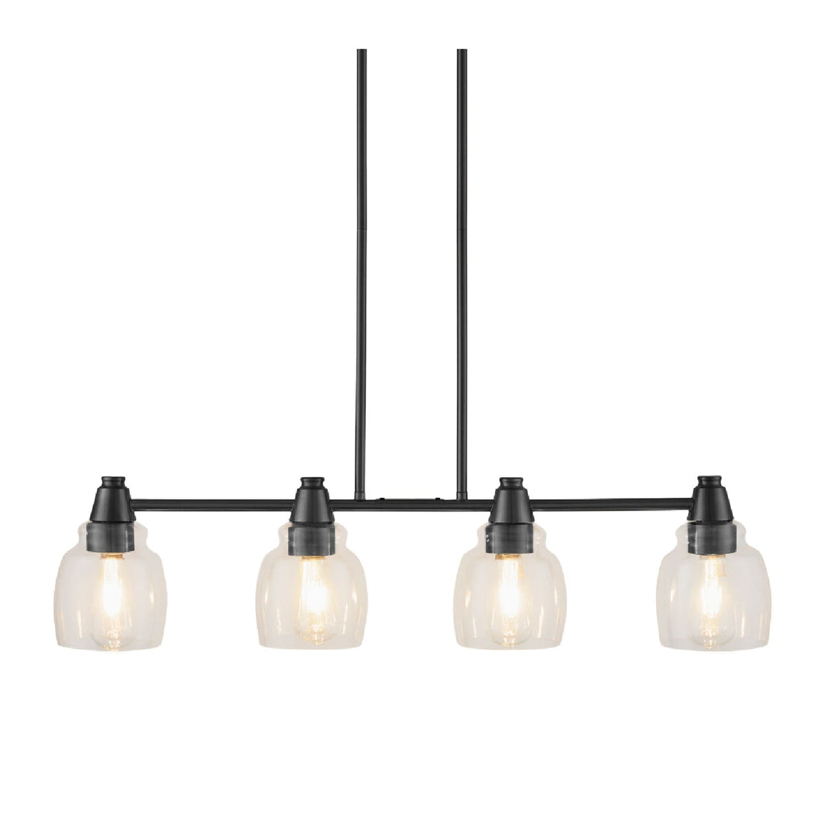 Modern European furniture - 4-Light Glass Linear Chandelier - www.oroa.com