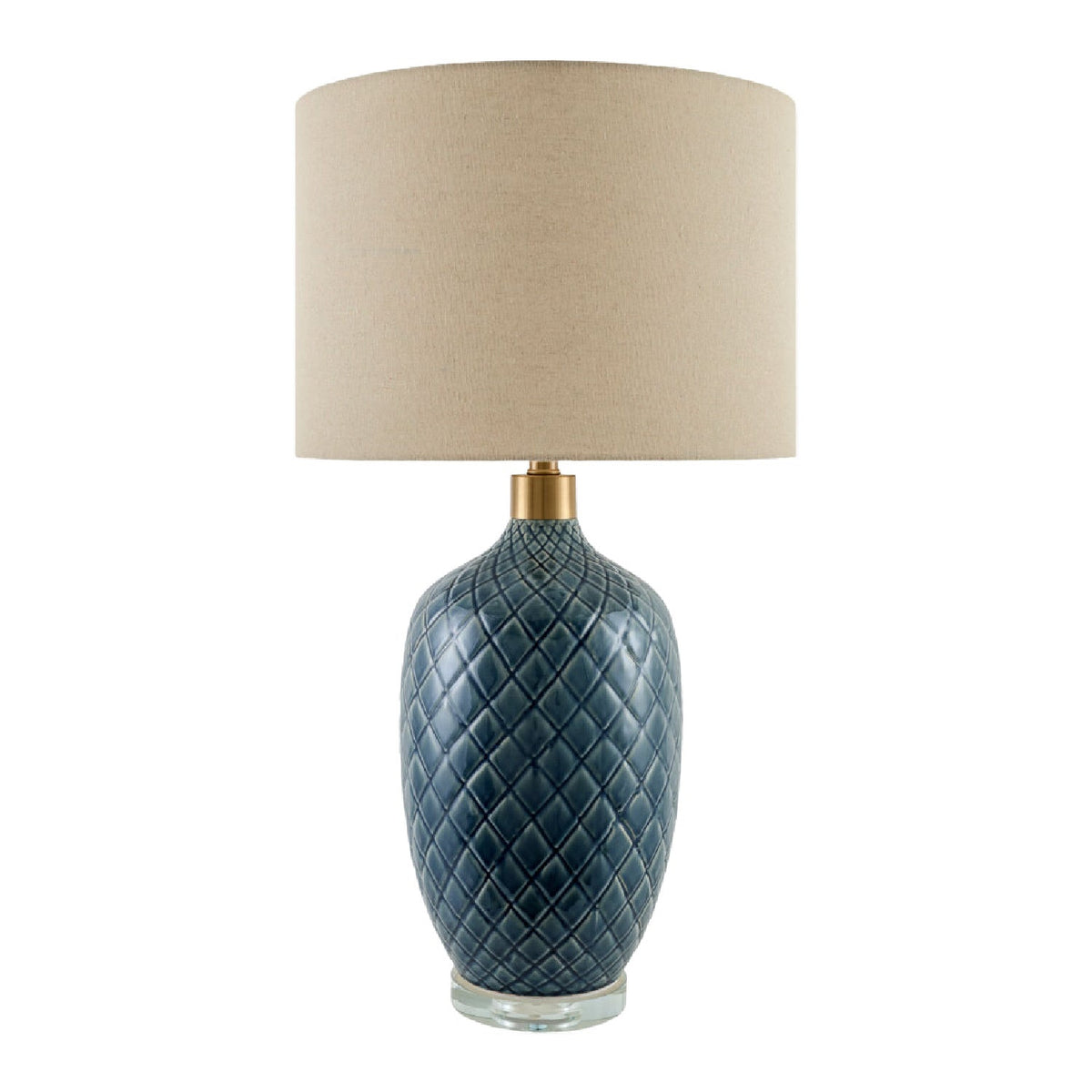 Modern European furniture - Carved Ceramic Linen Table Lamp - www.oroa.com