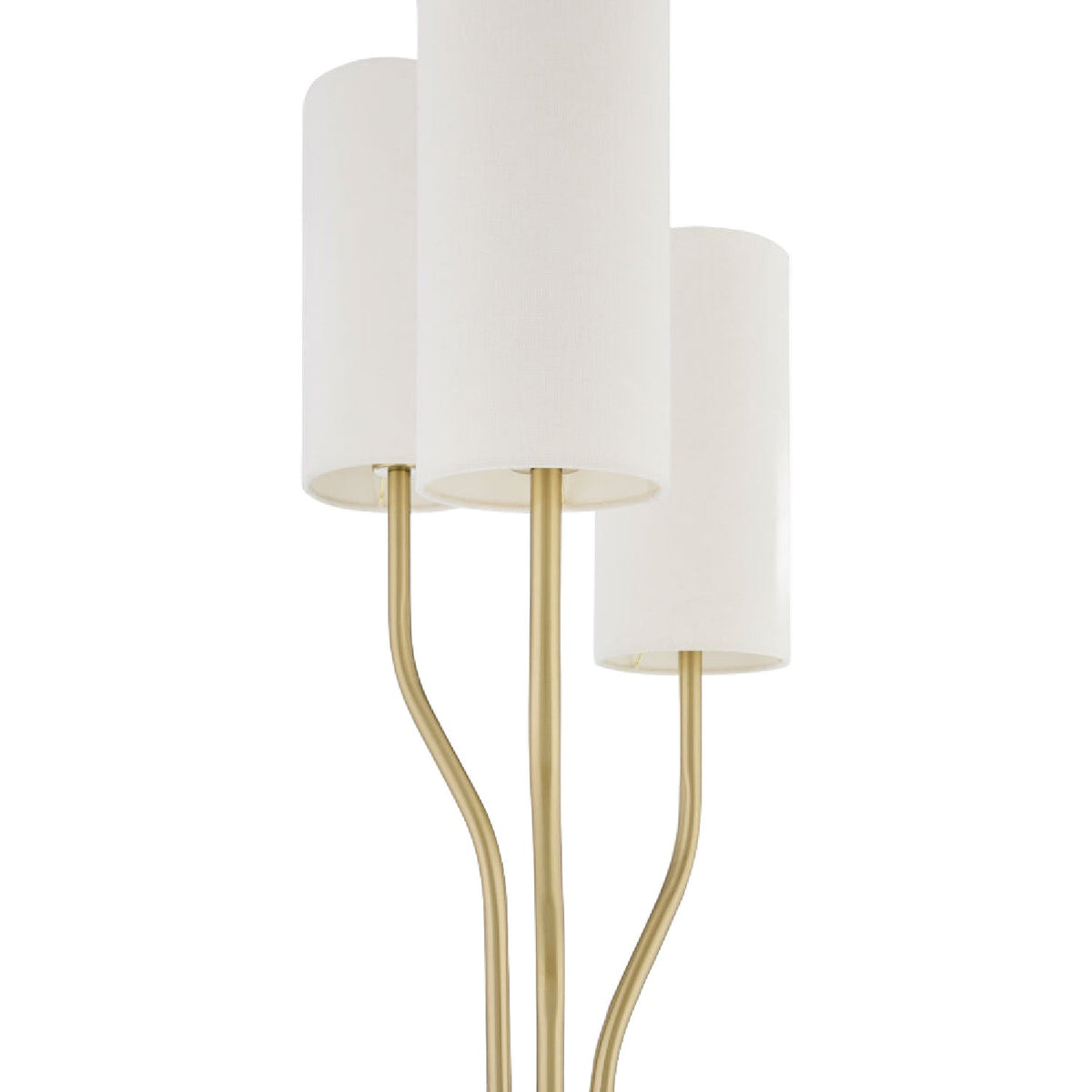 Modern European furniture - White Linen 3-Light Floor Lamp - www.oroa.com