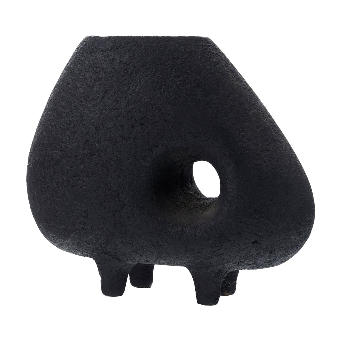 Modern European furniture - Black Textured Terracotta Vase - www.oroa.com