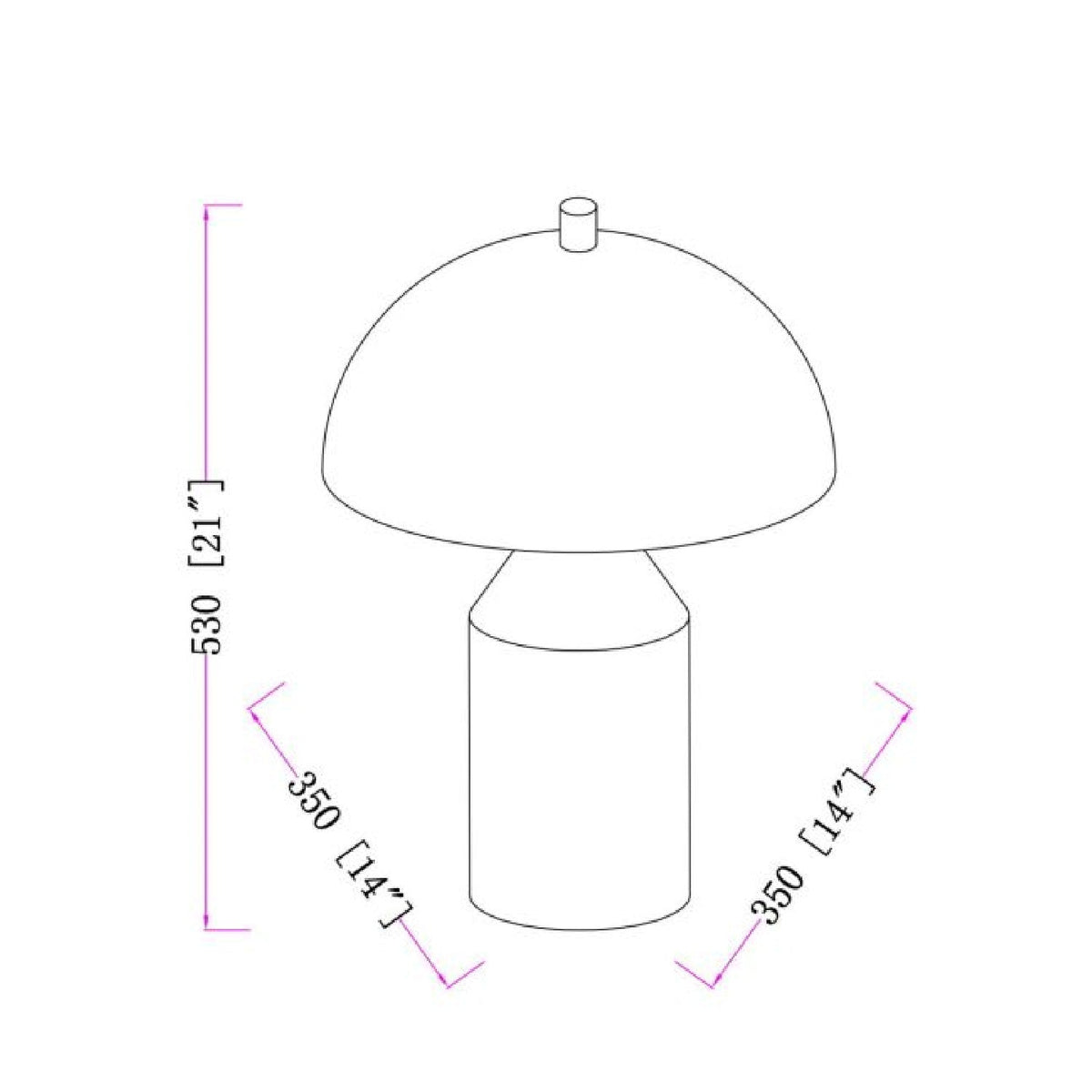 Modern European furniture - Metal Dome Table Lamp - www.oroa.com