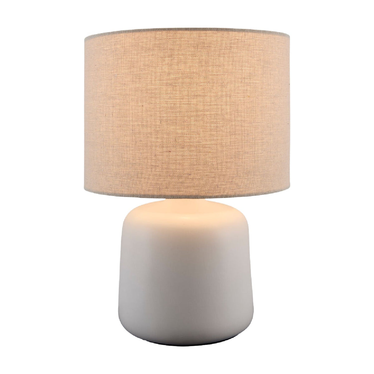 Modern European furniture - Beige Linen Ceramic Table Lamp S - www.oroa.com