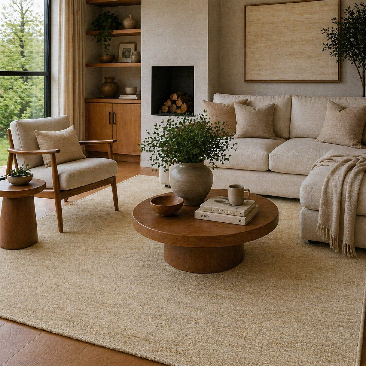 Modern European furniture - Hand-Knotted Wool Fringed Carpet - www.oroa.com