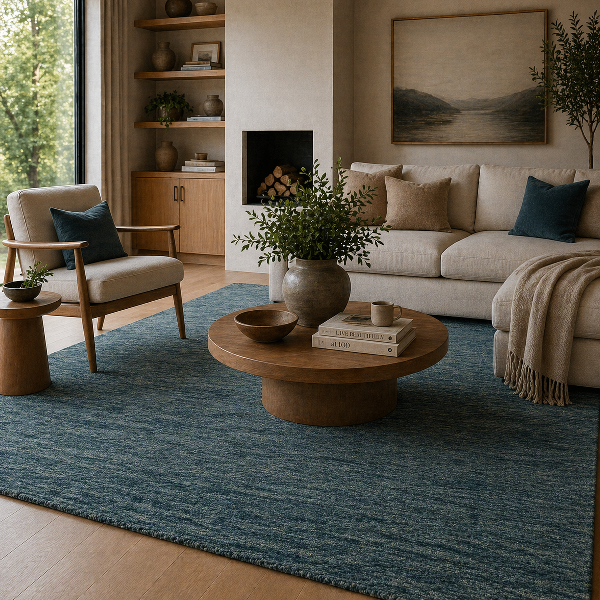 Modern European furniture - Hand-Knotted Wool Fringed Carpet - www.oroa.com