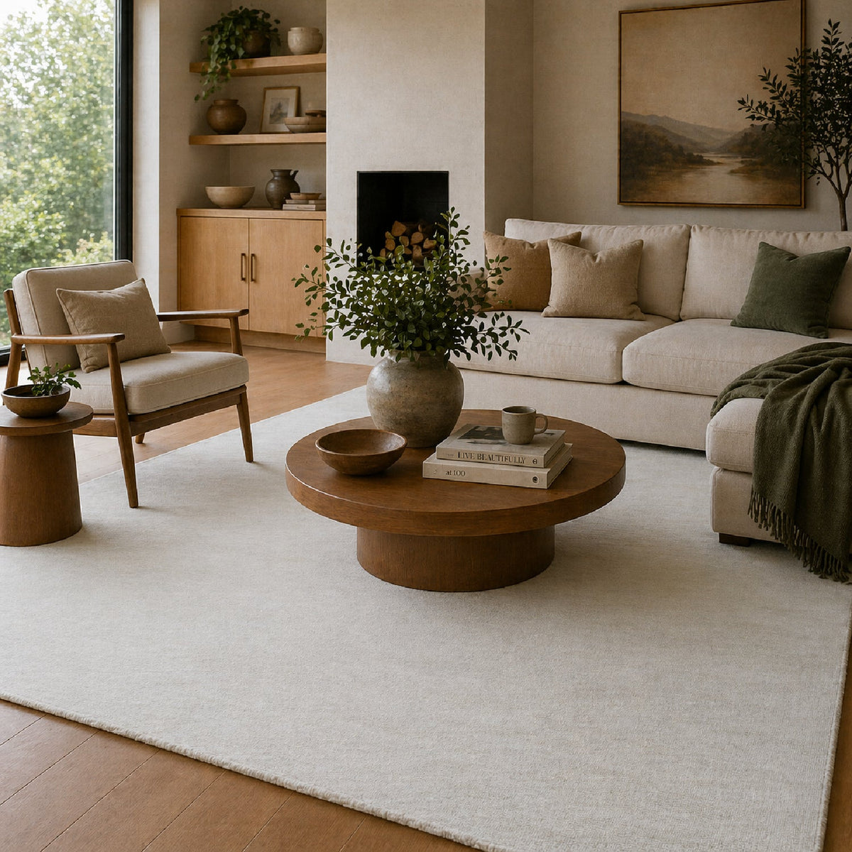 Modern European furniture - Hand-Knotted Wool Fringed Carpet - www.oroa.com