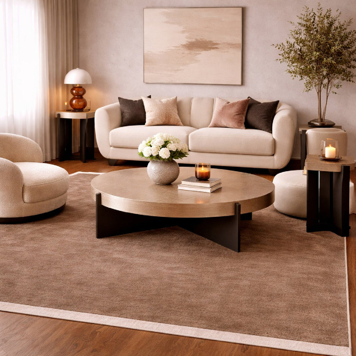 Modern European furniture - Hand-Loomed Wool Fringe Square Carpet - www.oroa.com