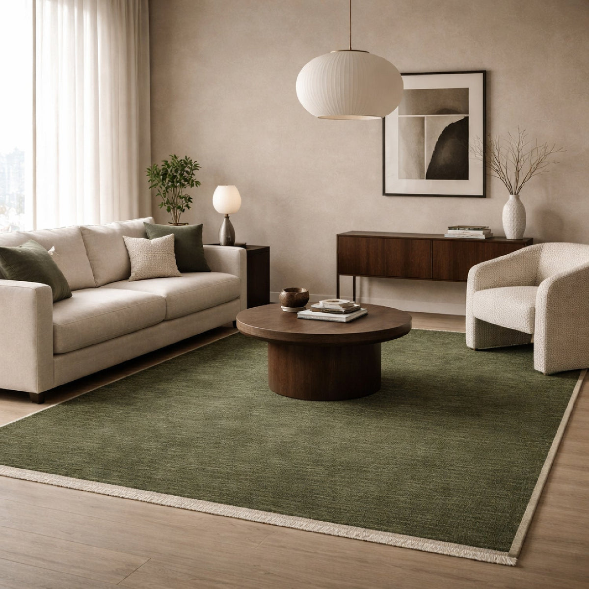 Modern furniture - Hand-Loomed Wool Fringe Carpet - www.oroa.com