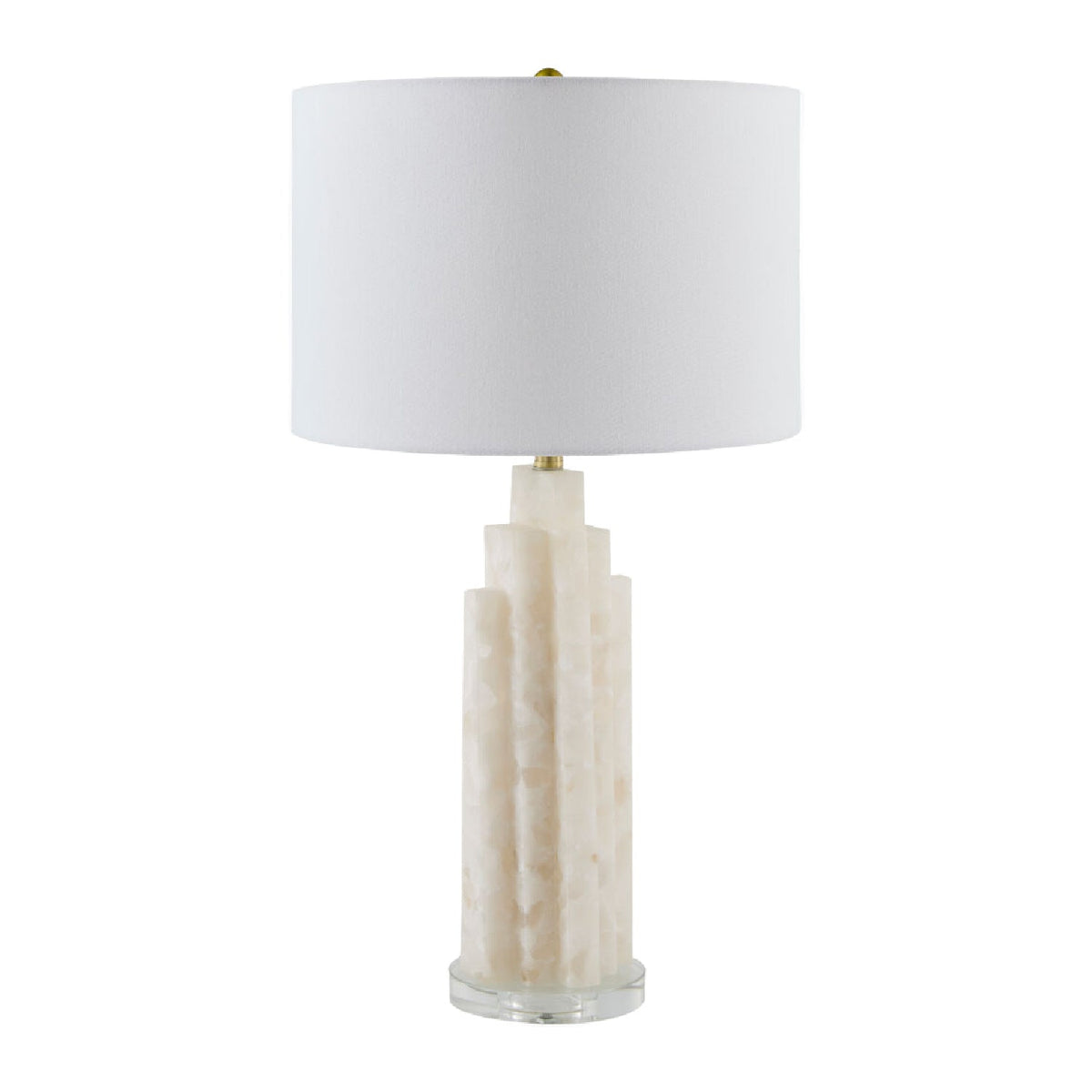 Modern European furniture - Burnished Cream Stone Table Lamp - www.oroa.com