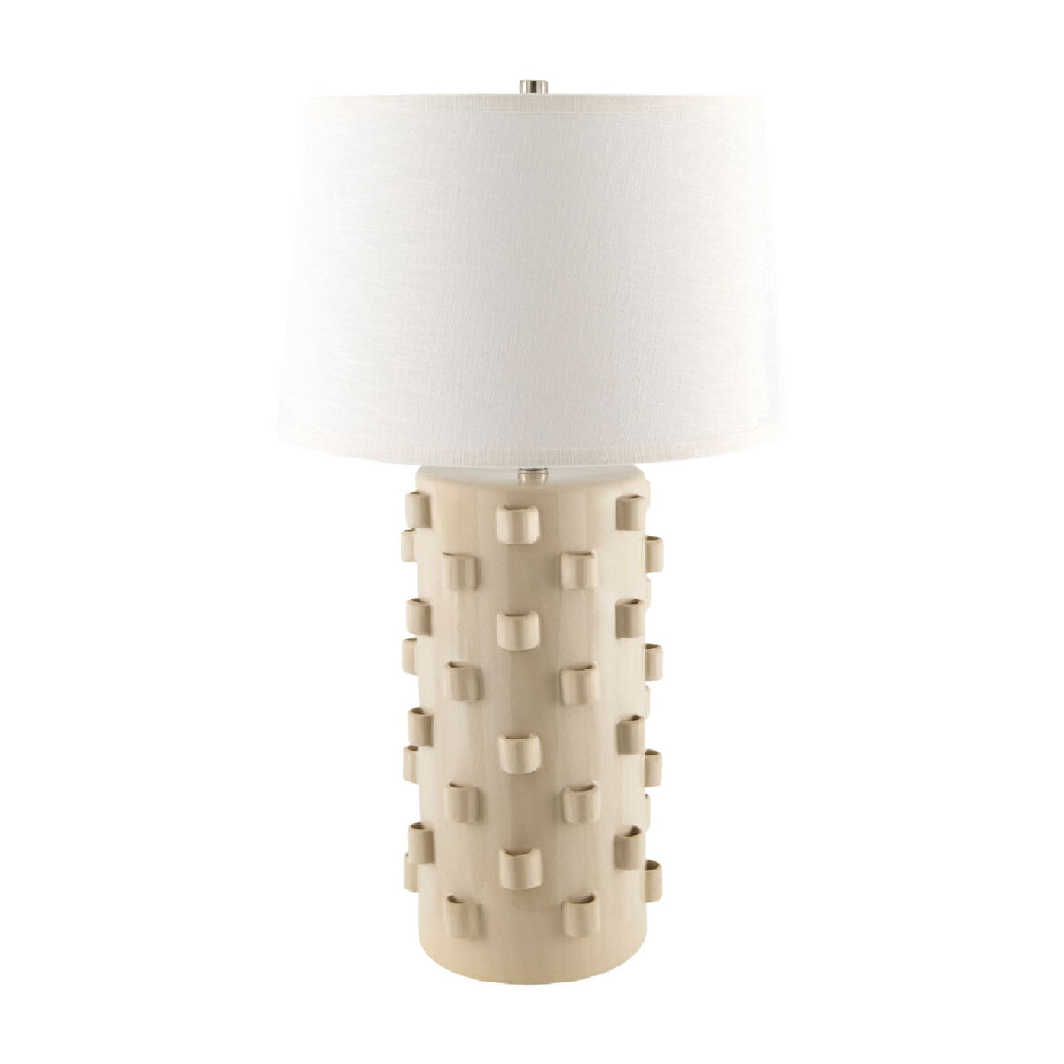 Modern European furniture - Cream Ceramic Embellished Table Lamp - www.oroa.com