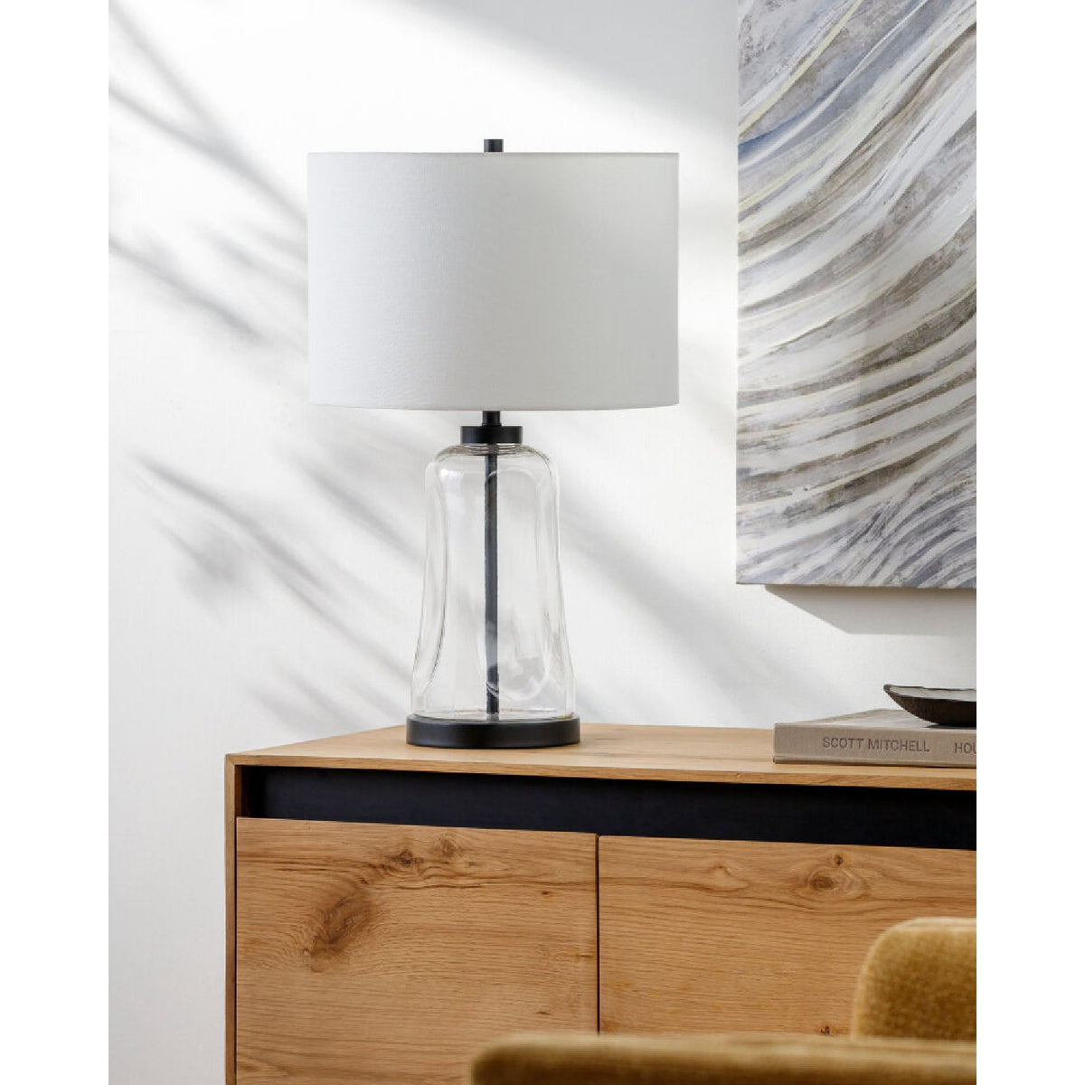 Modern European furniture - Clear Glass Cotton Table Lamp - www.oroa.com