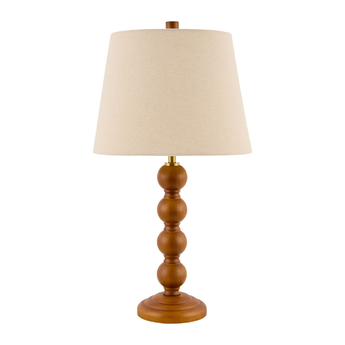 Modern European furniture - Rubberwood Beige Linen Table Lamp - www.oroa.com
