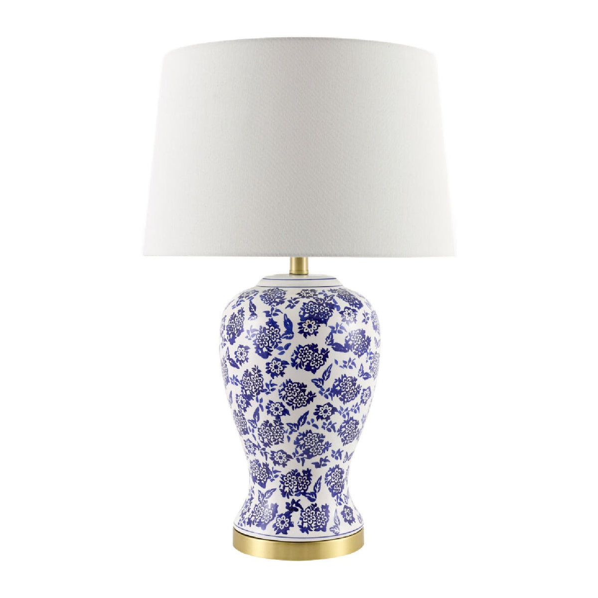 Modern European furniture - Blue Flowers Ceramic Table Lamp - www.oroa.com