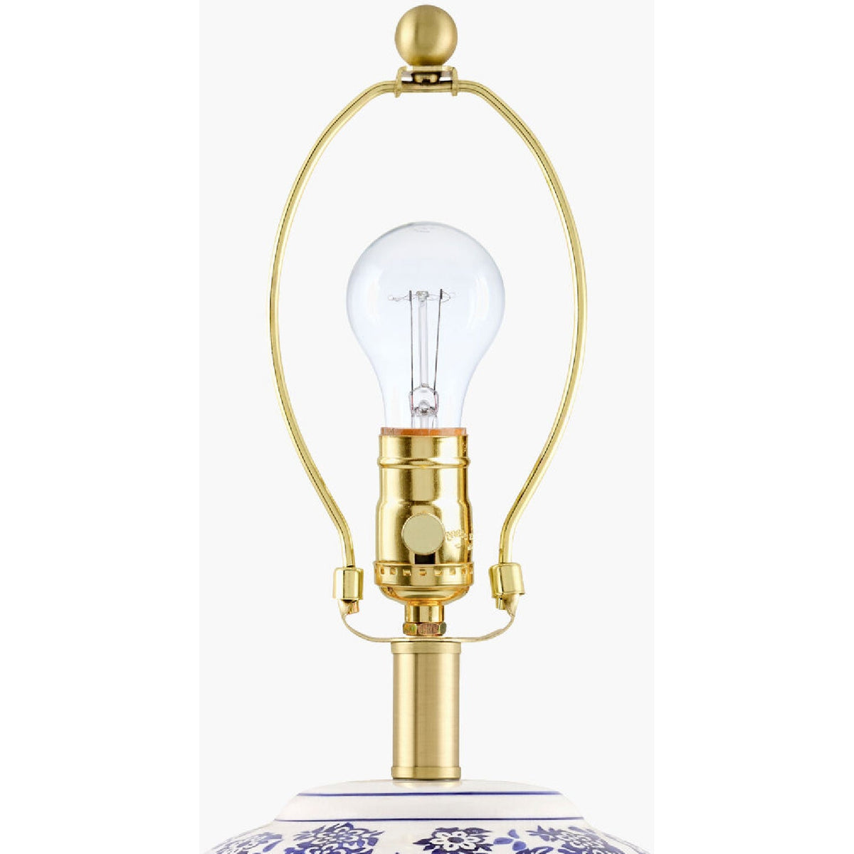 Modern European furniture - Blue Flowers Ceramic Table Lamp - www.oroa.com
