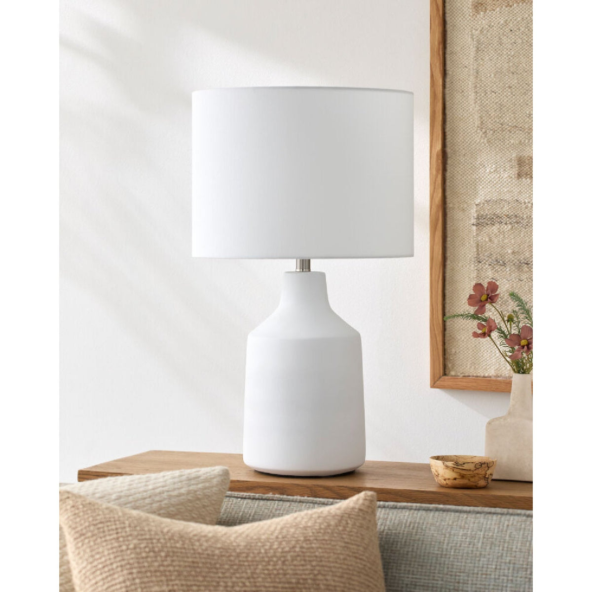 Modern European furniture - Painted Cement Accent Table Lamp - www.oroa.com