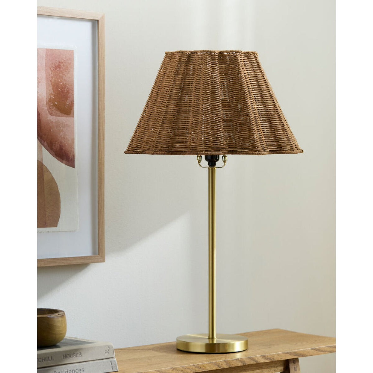 Modern European furniture - Wavy Rattan Accent Table Lamp - www.oroa.com