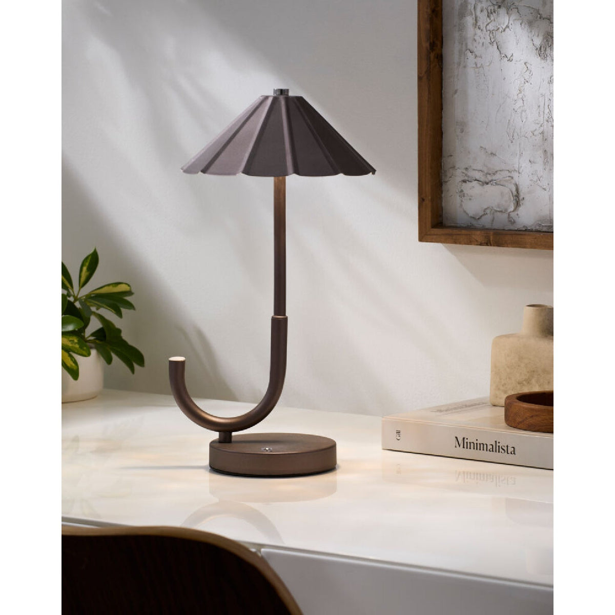 Modern European furniture - Brown Umbrella-Inspired Table Lamp - www.oroa.com