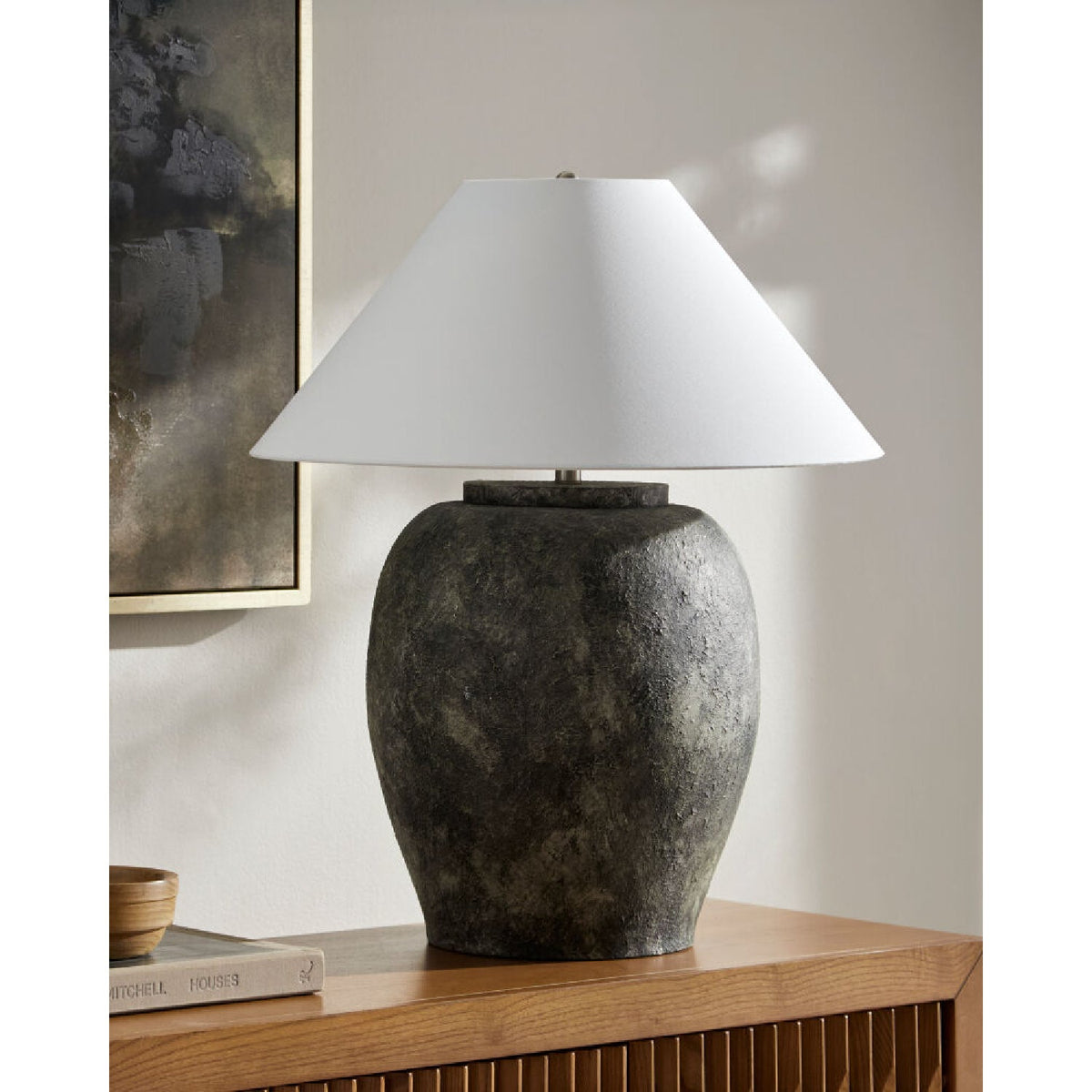 Modern European furniture - Cement Base Accent Floor Lamp - www.oroa.com