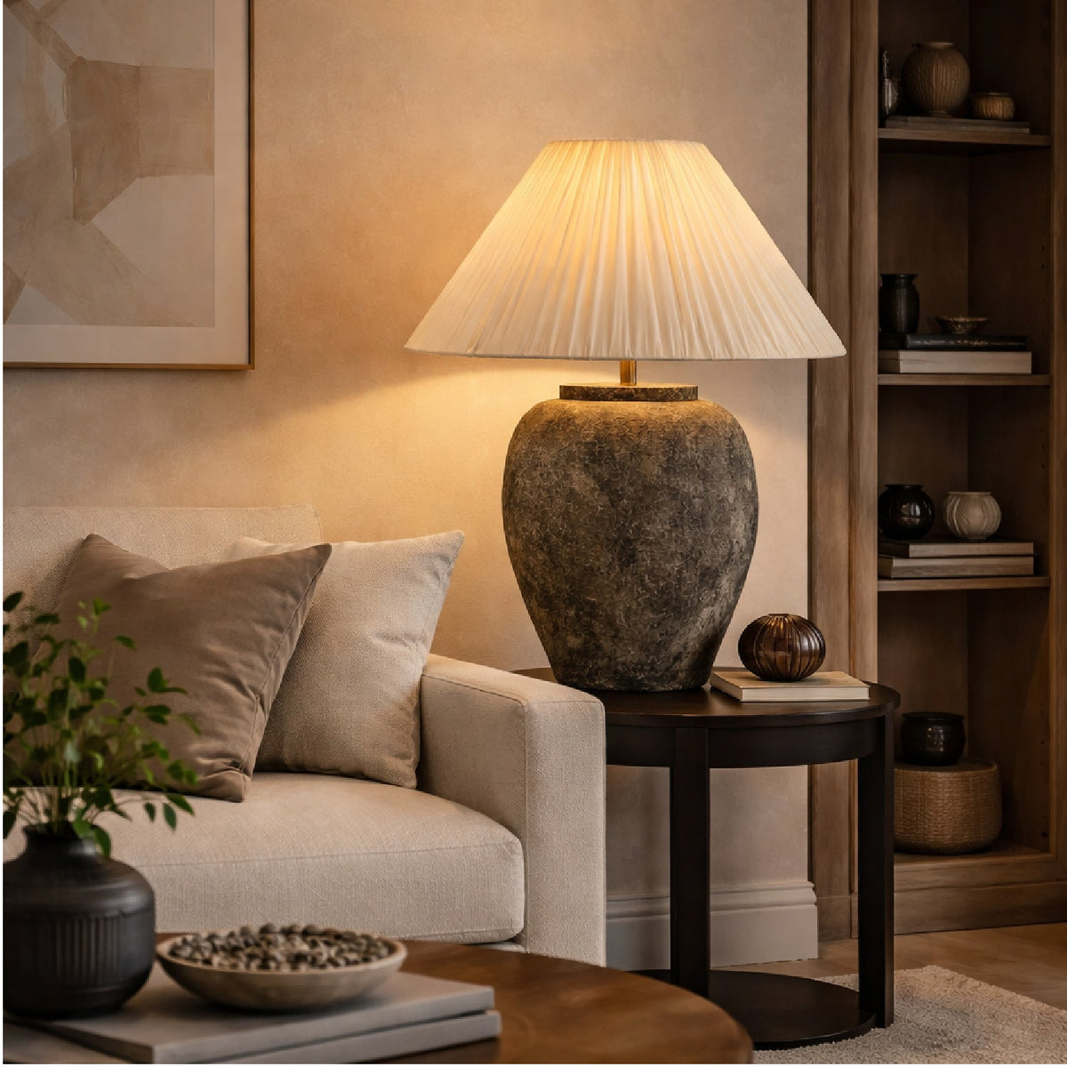 Modern European furniture - Cement Base Accent Floor Lamp - www.oroa.com