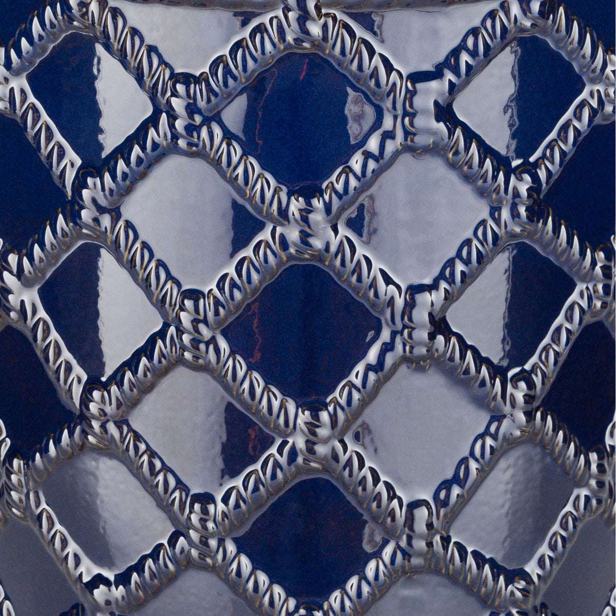Modern European furniture - Lattice Patterned Ceramic Garden Stool - www.oroa.com