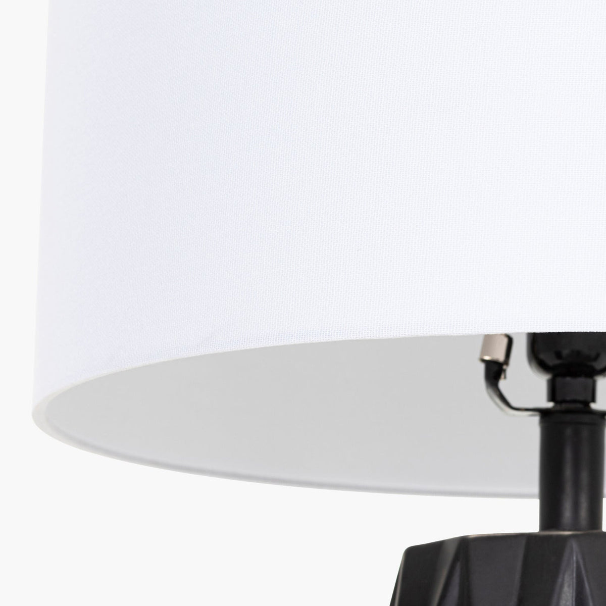 Modern European furniture - Black Ceramic Faceted Table Lamp - www.oroa.com