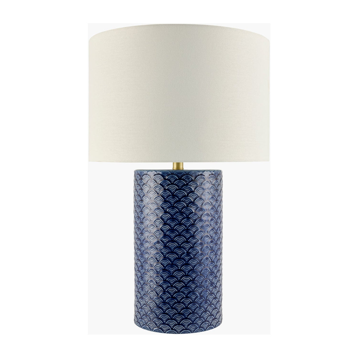 Modern European furniture - Hand-painted Blue Ceramic Table Lamp - www.oroa.com