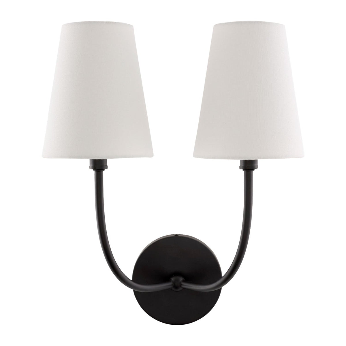 Modern European furniture - White Cotton 2-Light Wall Lamp - www.oroa.com