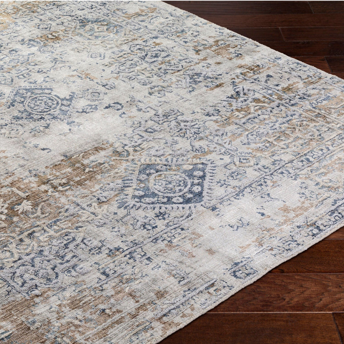 Modern European furniture - Hand-Loomed Viscose Round Area Rug 8' x 8' - www.oroa.com