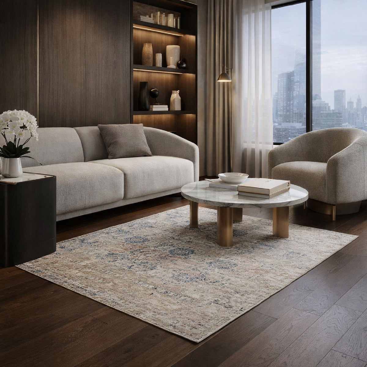 Modern furniture - Handmade Viscose Rectangular Carpet - www.oroa.com