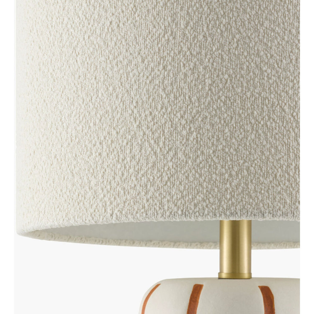 Modern European furniture - Lined Ceramic Linen Table Lamp - www.oroa.com