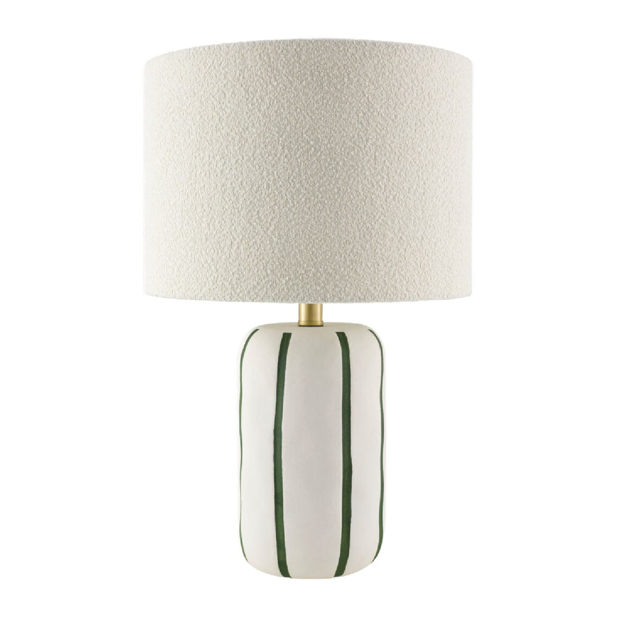 Modern European furniture - Lined Ceramic Linen Table Lamp - www.oroa.com