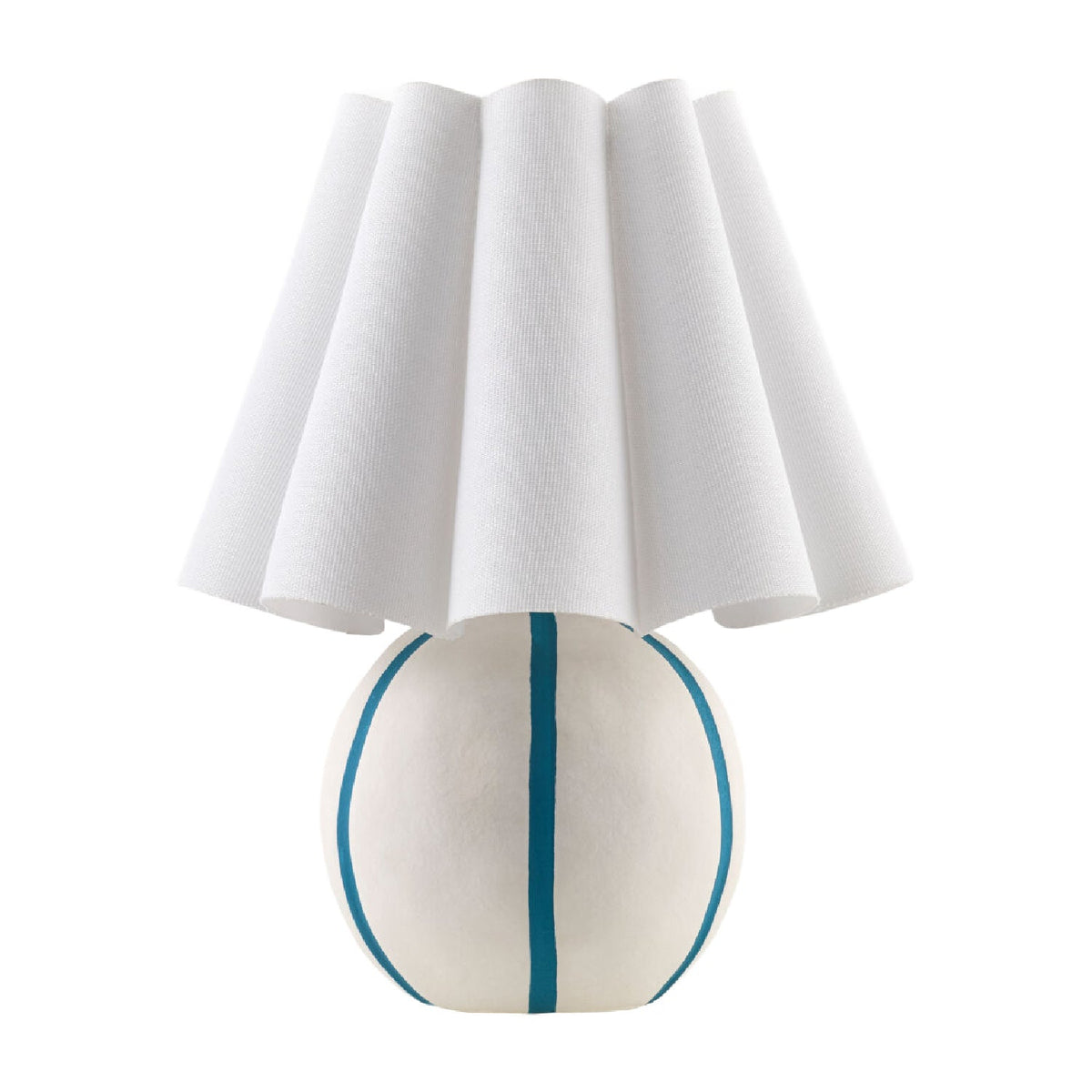 Modern European furniture - Lined Round Ceramic Table Lamp - www.oroa.com