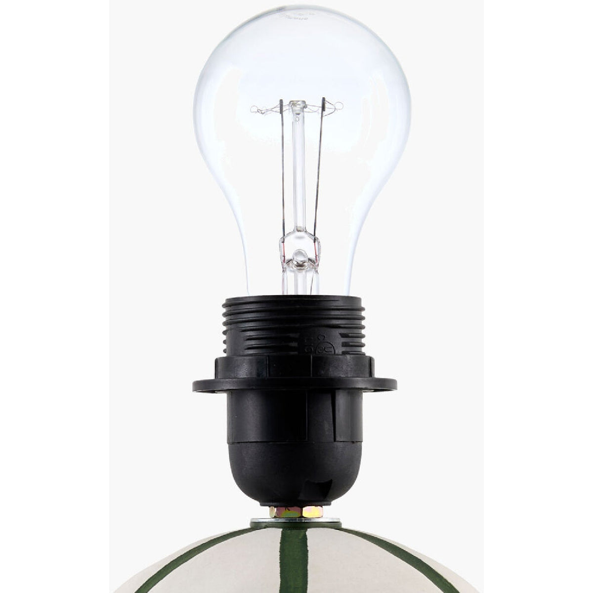 Modern European furniture - Lined Round Ceramic Table Lamp - www.oroa.com