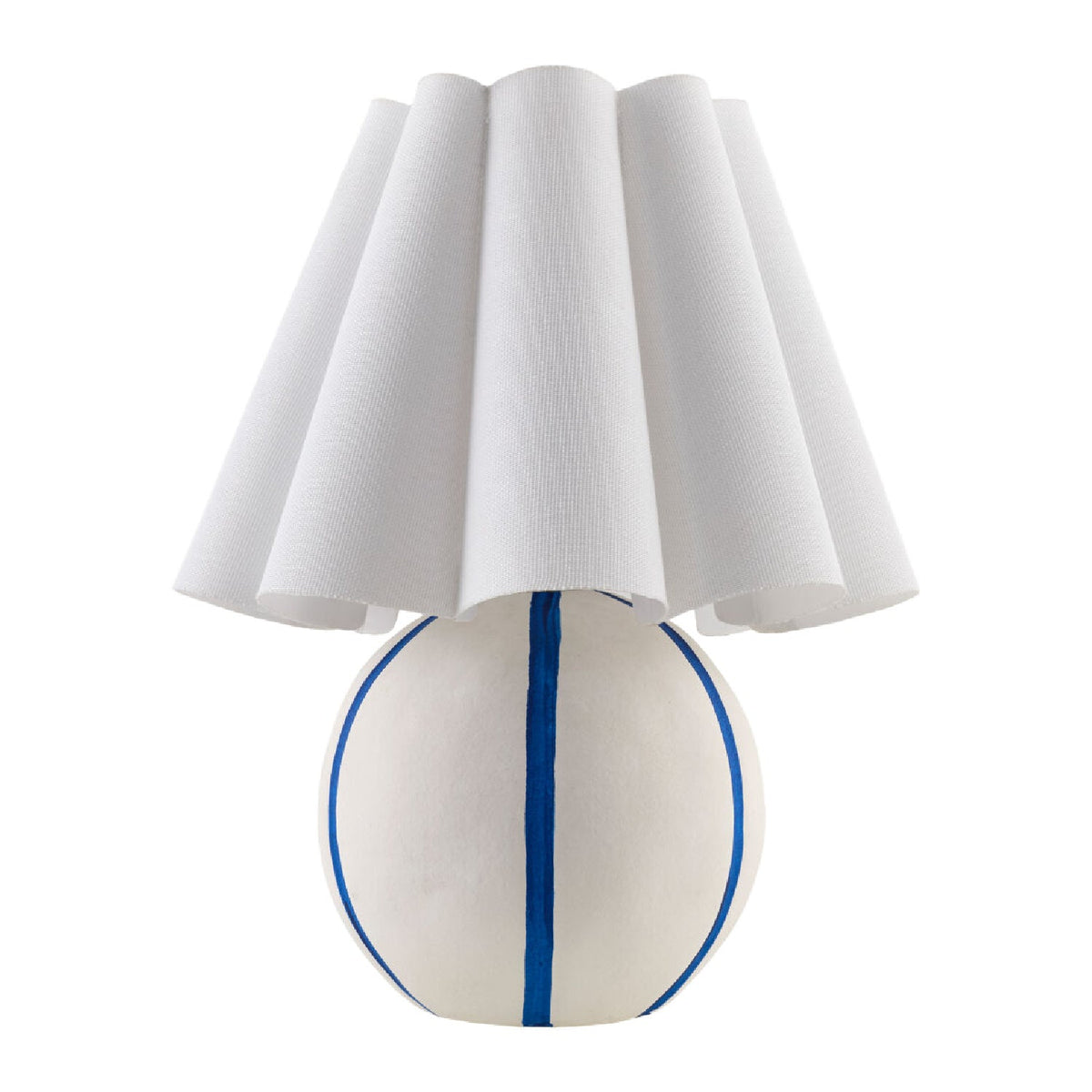 Modern European furniture - Lined Round Ceramic Table Lamp - www.oroa.com