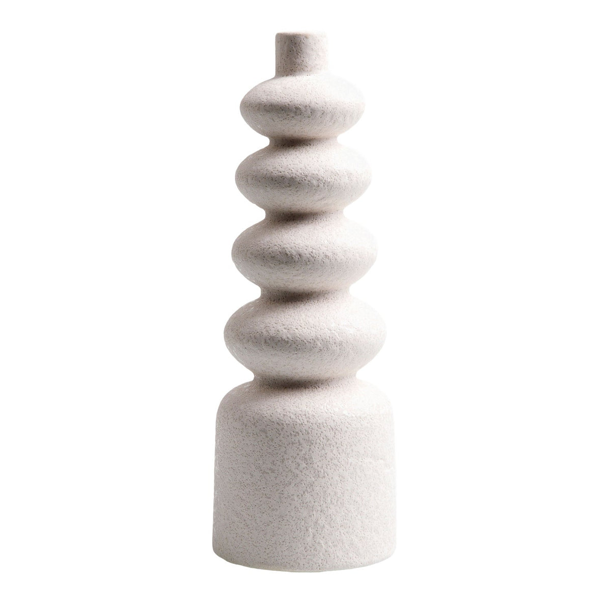Modern European furniture - White Ceramic Layered Vase - www.oroa.com