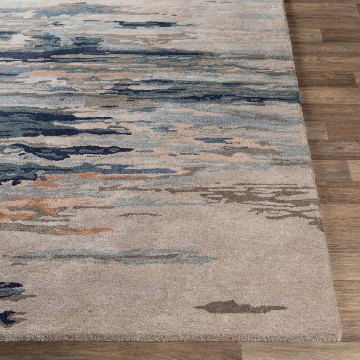 Modern European furniture - Multicolored Viscose Wool Blend Carpet - www.oroa.com