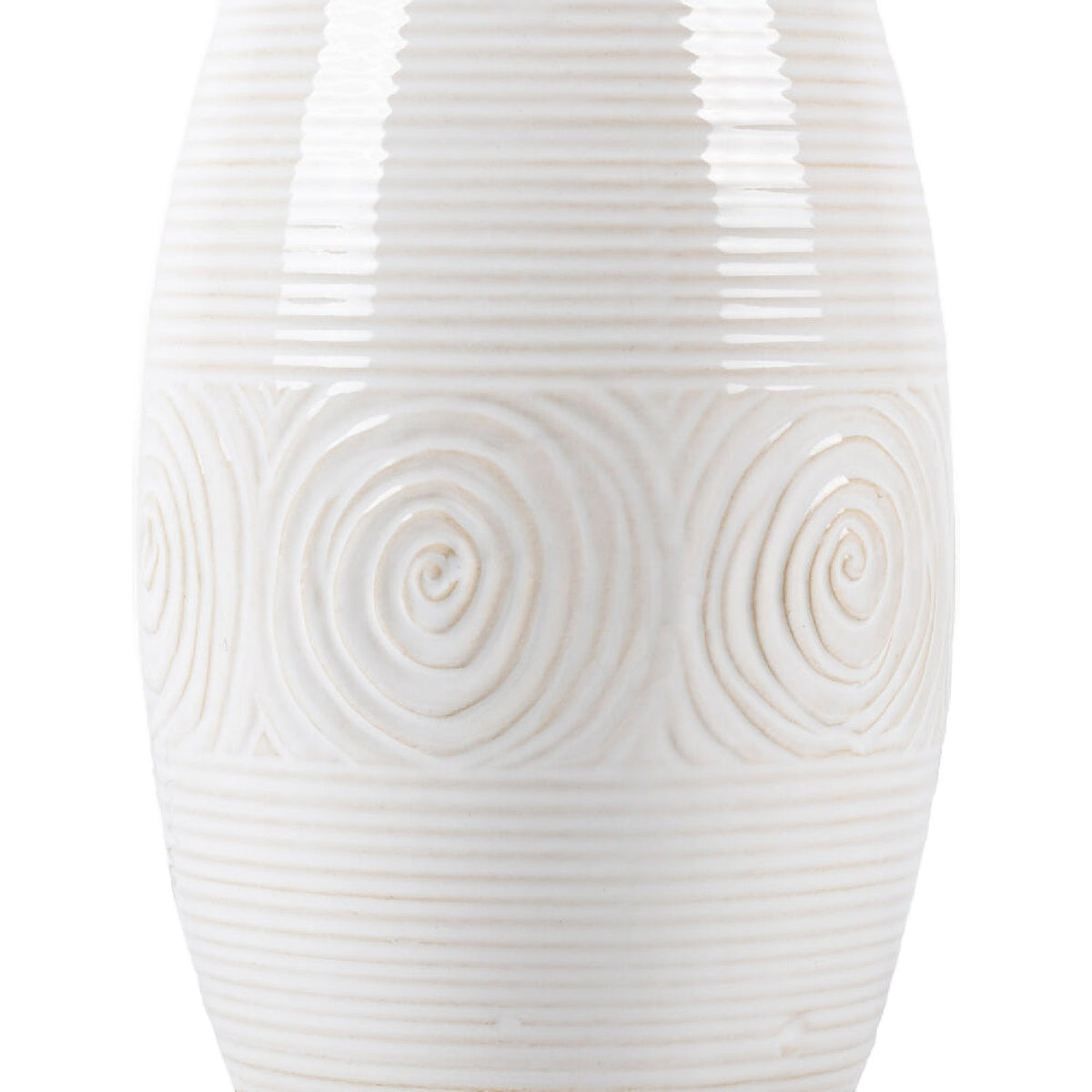 Modern European furniture - White Linen Ceramic Table Lamp - www.oroa.com