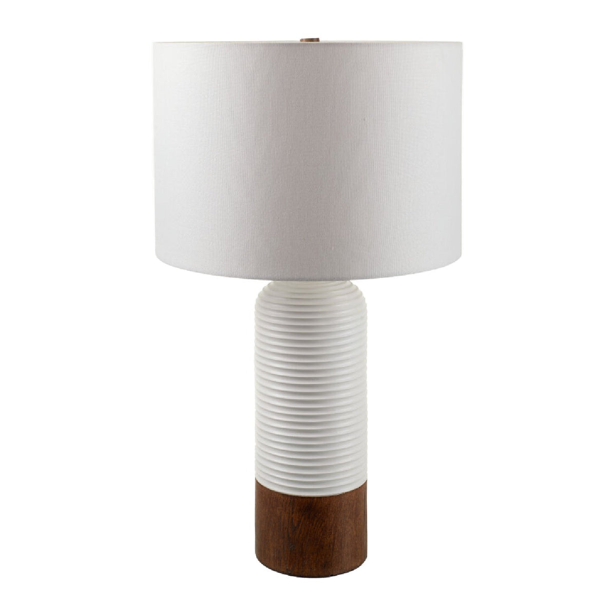 Modern European furniture - White Drum Linen Table Lamp - www.oroa.com