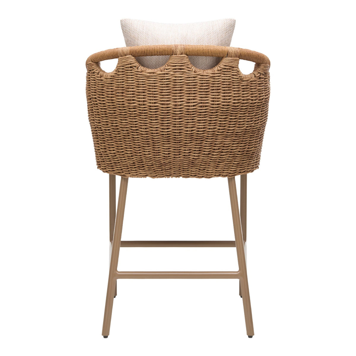 Modern European furniture - Hand-Woven Wicker Outdoor Bar Stool - www.oroa.com